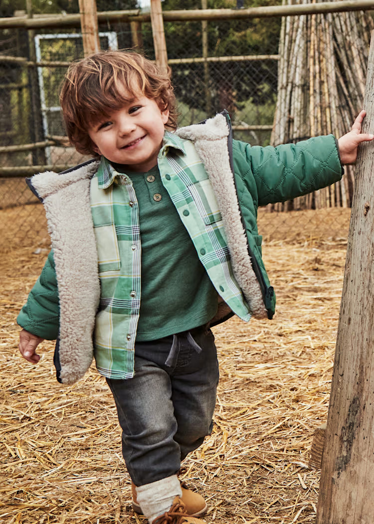 Chamarra reversible unisex bebé