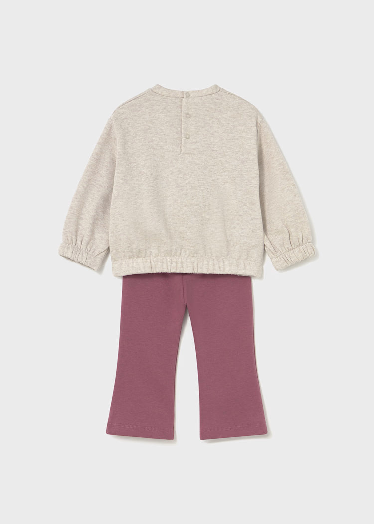 Conjunto legging campana y sudadera bebé