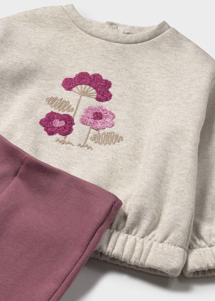 Conjunto legging campana y sudadera bebé