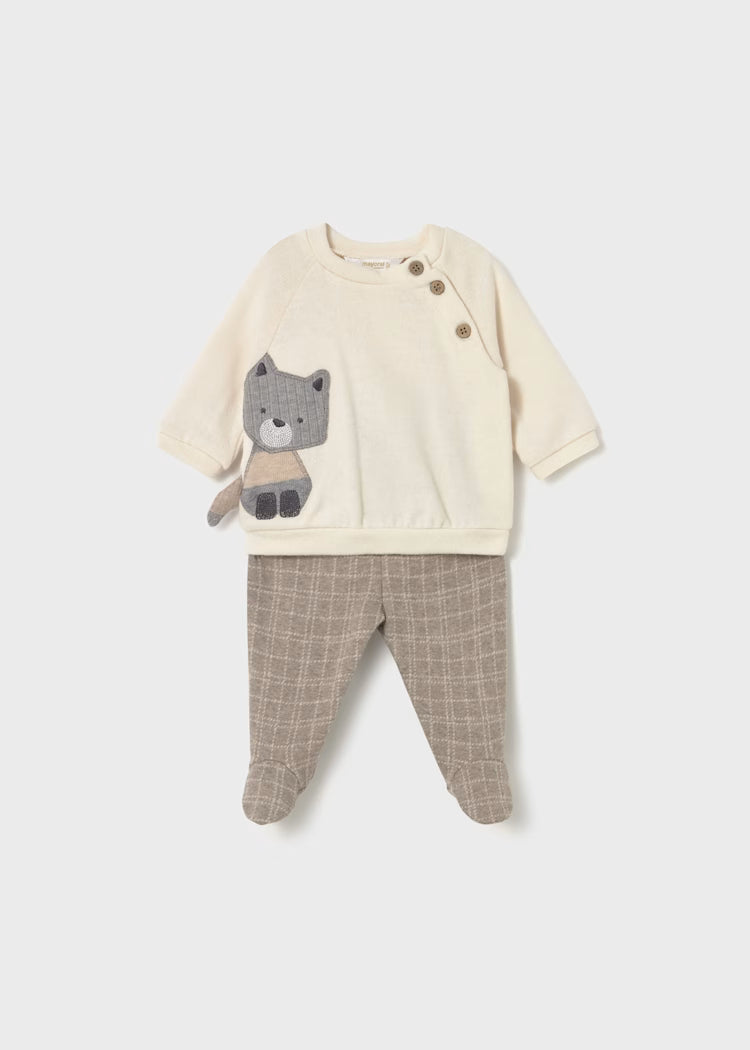 Conjunto polaina y jersey recién nacido