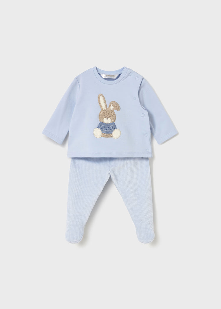 Conjunto polaina y sudadera recién nacido