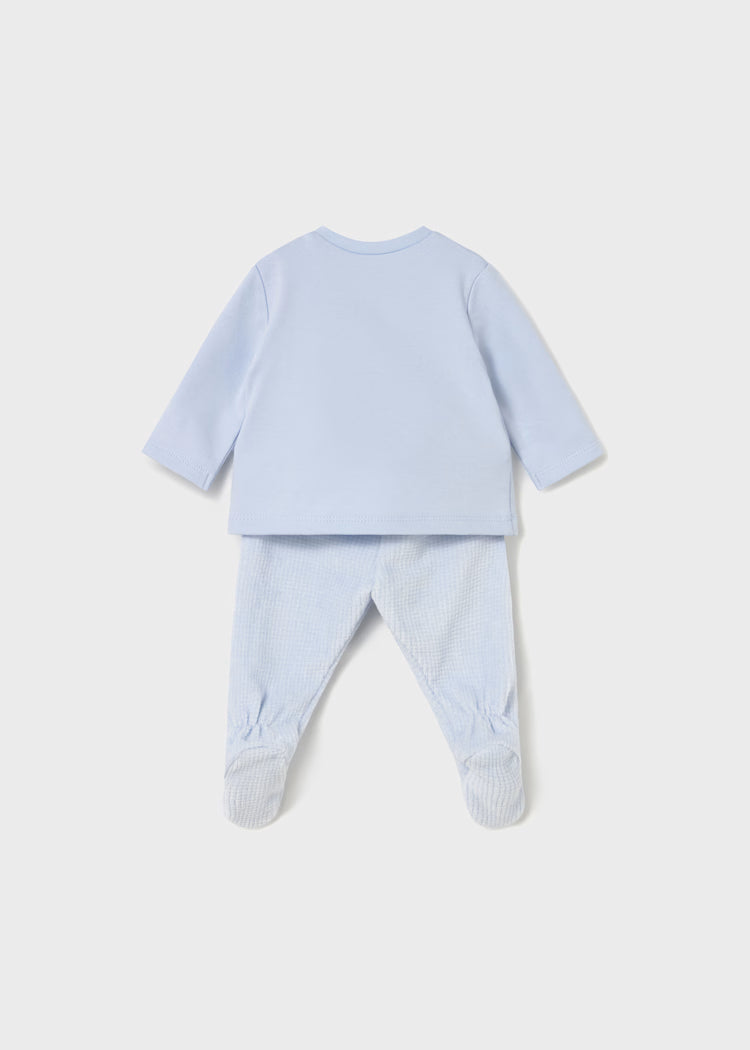 Conjunto polaina y sudadera recién nacido