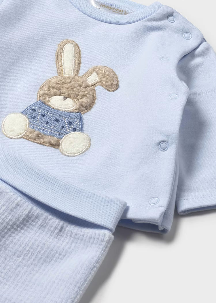 Conjunto polaina y sudadera recién nacido