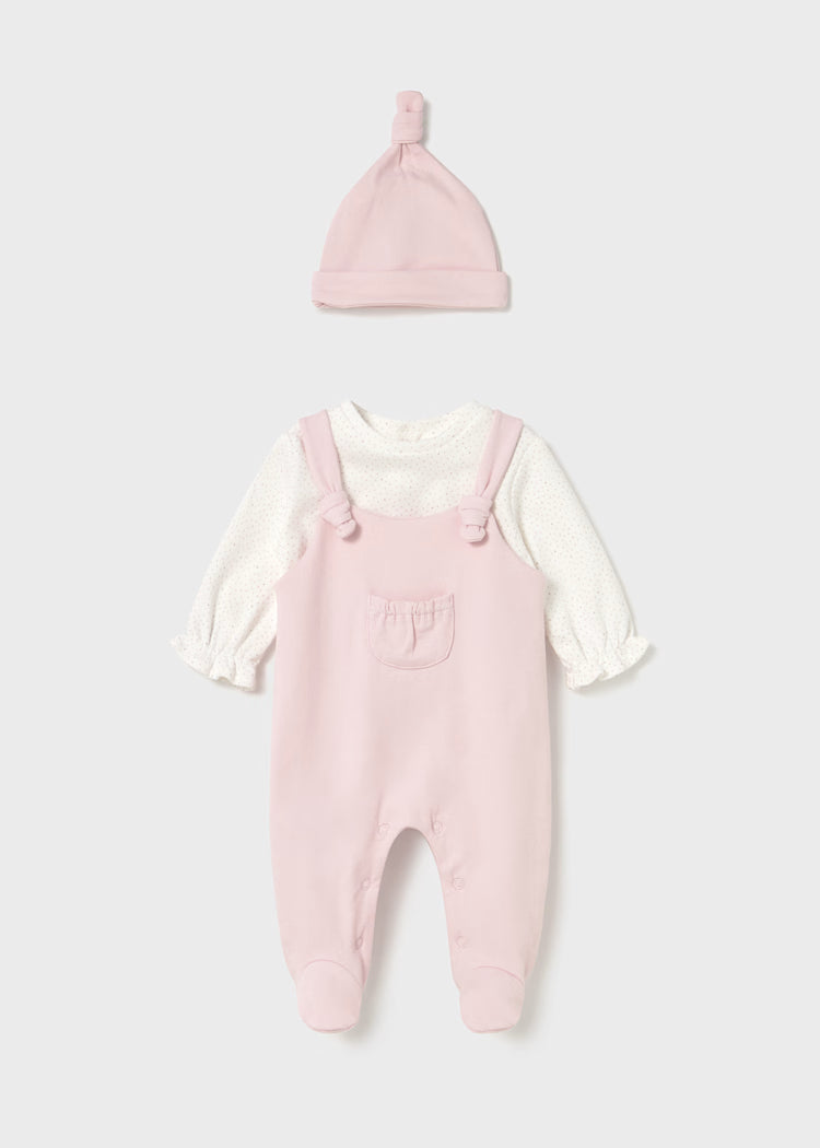 Pelele peto con gorro recién nacida