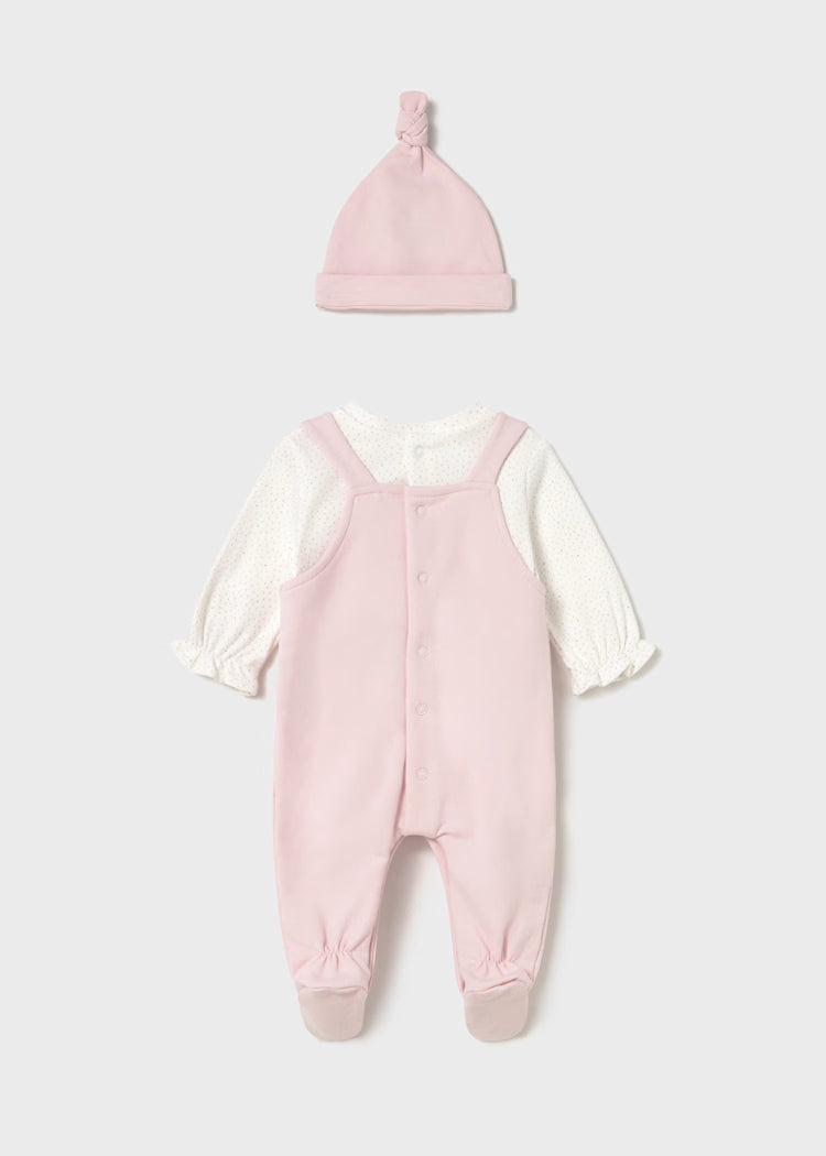 Pelele peto con gorro recién nacida