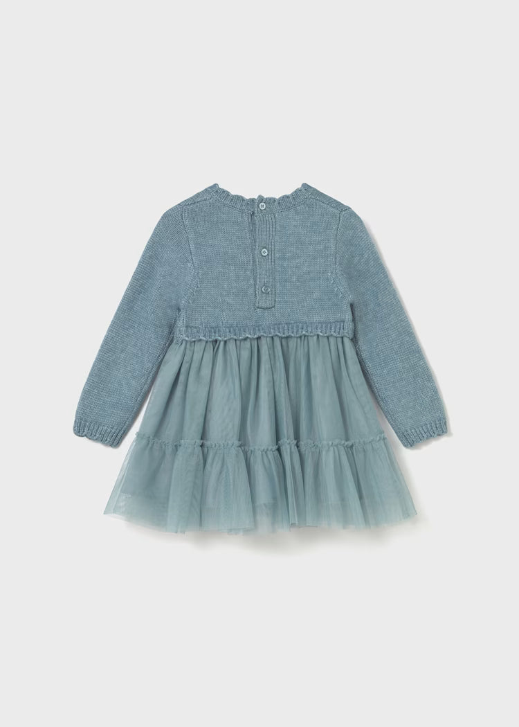 Vestido combinado tricot bebé
