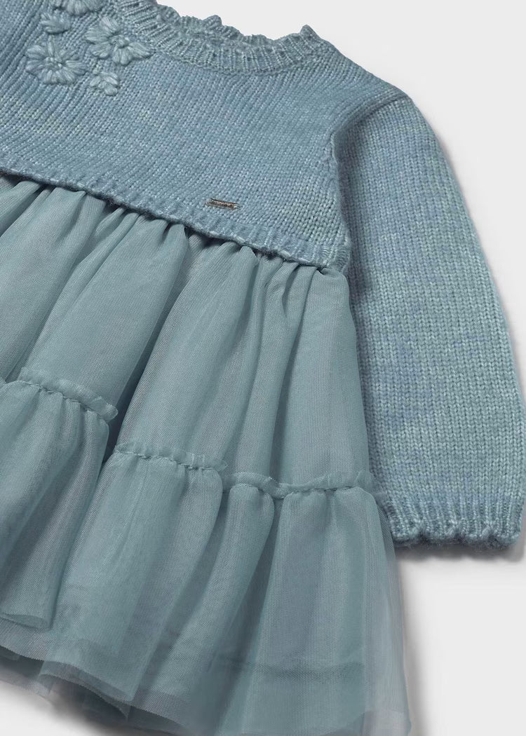 Vestido combinado tricot bebé