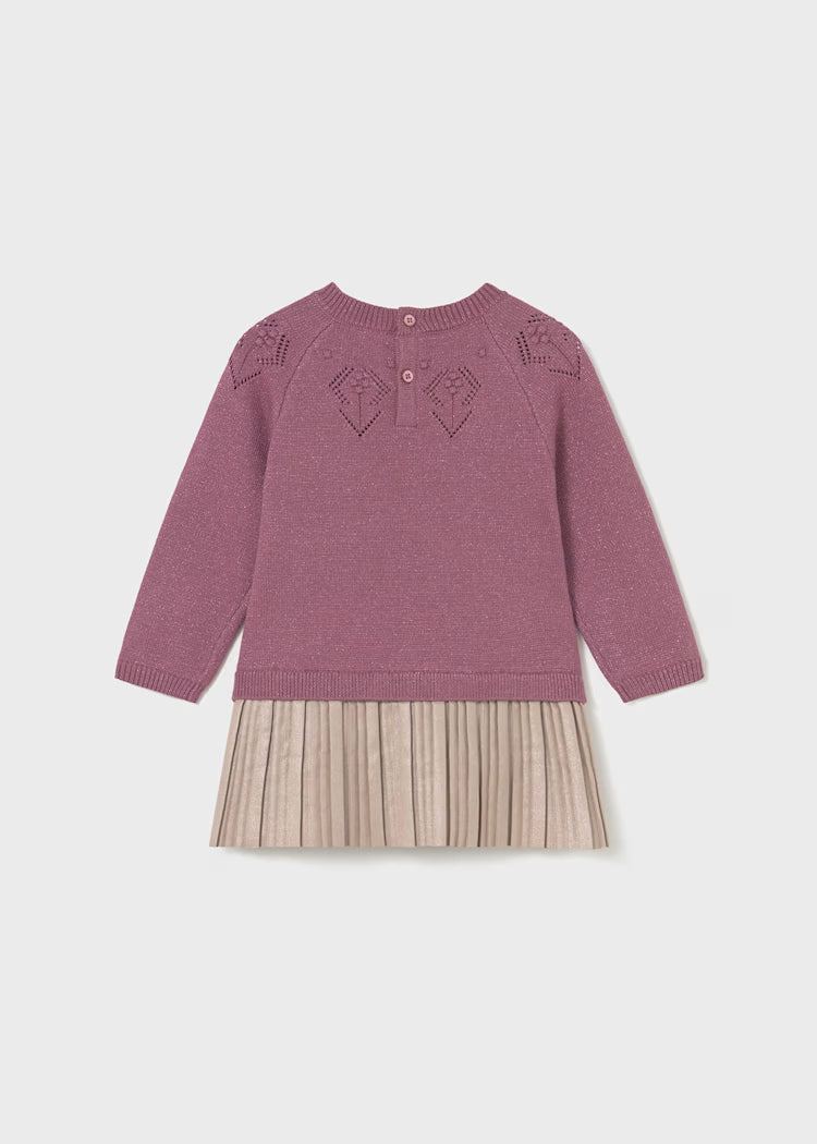Vestido combinado tricot bebé