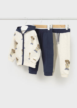 Chándal 2 pantalones estampado bebé