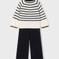 Conjunto pantalón y jersey rayas niña