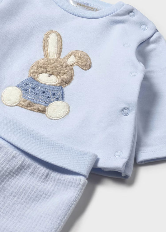 Conjunto polaina y sudadera recién nacido