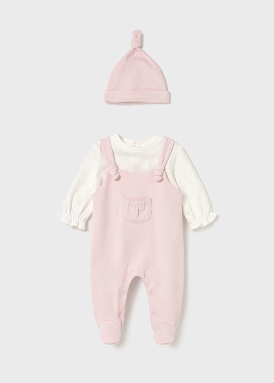 Pelele peto con gorro recién nacida
