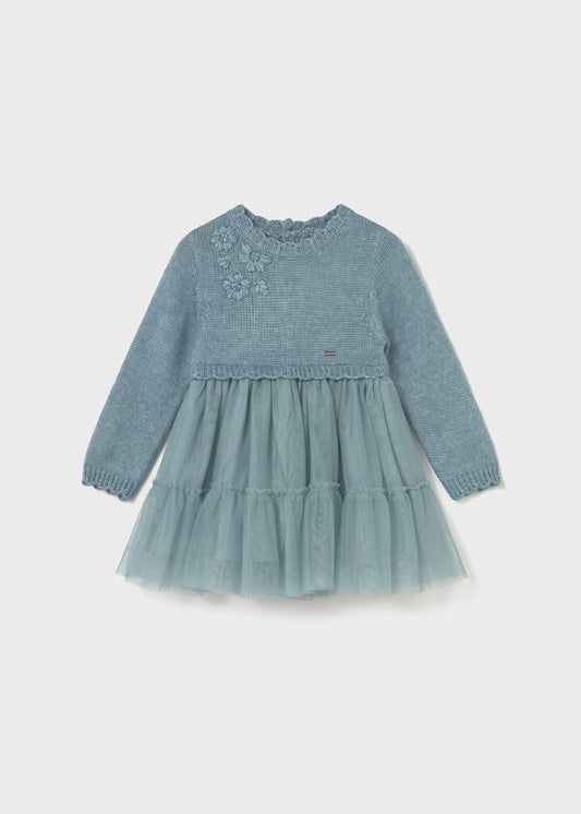 Vestido combinado tricot bebé