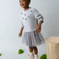 Vestido tricot combinado niña