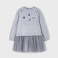 Vestido tricot combinado niña