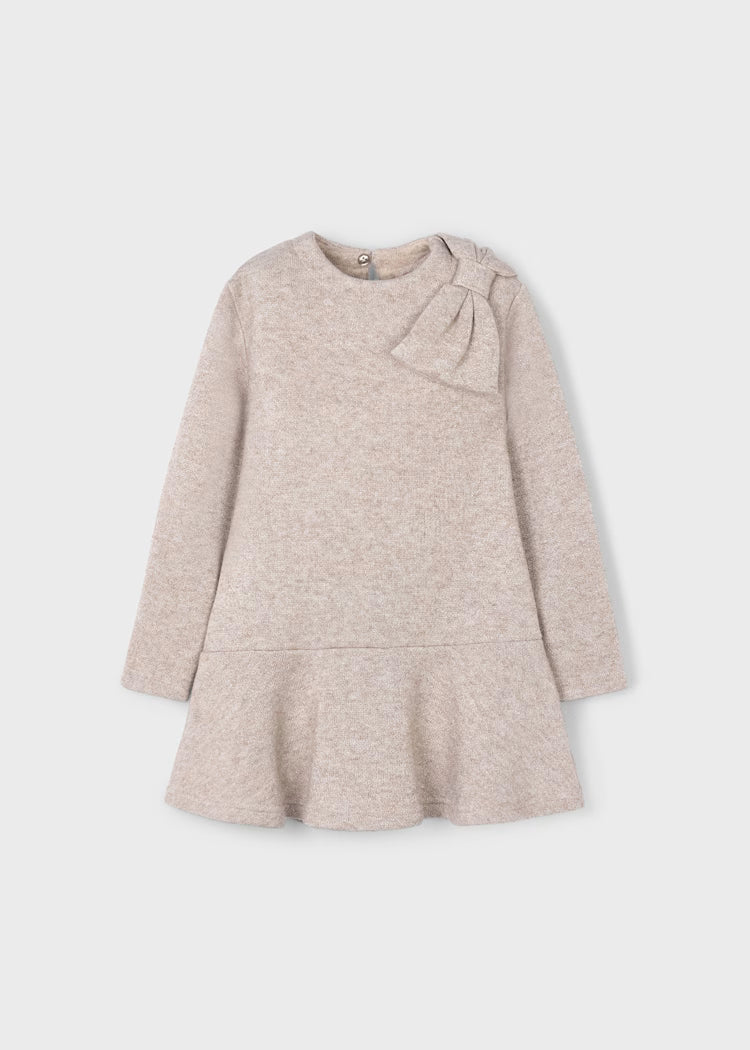 Vestido tricot lazo niña